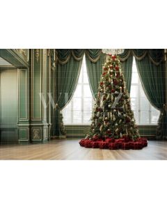 Fundo Fotográfico em Tecido Cenário com Árvore de Natal / Backdrop 3924