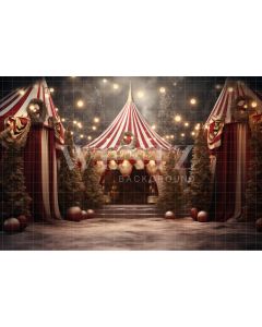Fundo Fotográfico em Tecido Circo de Natal / Backdrop 4165