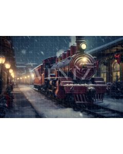 Fundo Fotográfico em Tecido Trem de Natal / Backdrop 4264
