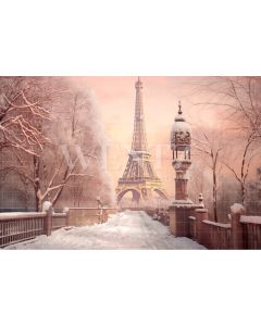 Fundo Fotográfico em Tecido Inverno em Paris / Backdrop 4384