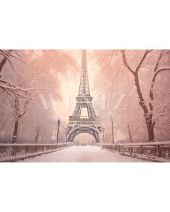 Fundo Fotográfico em Tecido Inverno em Paris / Backdrop 4385