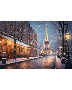 Fundo Fotográfico em Tecido Inverno em Paris / Backdrop 4394