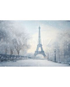 Fundo Fotográfico em Tecido Inverno em Paris / Backdrop 4395