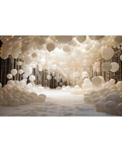 Fundo Fotográfico em Tecido Sala com Balões / Backdrop 4981
