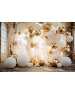Fundo Fotográfico em Tecido Sala com Balões / Backdrop 4996