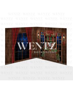 Fundo Fotográfico em Tecido Cenário Cantinho do Chocolate Quente de Natal 2D / Backdrop WTZ146
