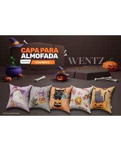 Capa Avulsa para Almofada Decorativa Halloween / WTZ401