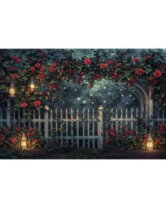 Fundo Fotográfico em Tecido Dia dos Namorados Jardim com Flores 2024 / Backdrop 5990