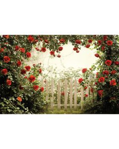 Fundo Fotográfico em Tecido Dia dos Namorados Jardim com Flores 2024 / Backdrop 5991