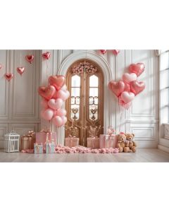 Fundo Fotográfico em Tecido Dia dos Namorados com Balões 2024 / Backdrop 5993