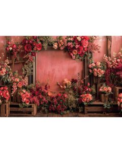 Fundo Fotográfico em Tecido Dia dos Namorados com Flores 2024 / Backdrop 5995
