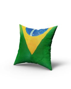 Capa de Almofada Copa do Mundo de Futebol Bandeira do Brasil - 45 x 45 / WA40