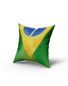 Capa de Almofada Copa do Mundo de Futebol Bandeira do Brasil - 45 x 45 / WA41
