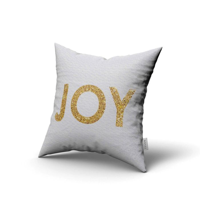 Capa de Almofada Natal Joy Dourado - 45 x 45 / WA12