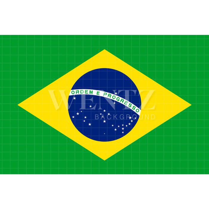 Fundo Fotográfico em Tecido Copa do Mundo de Futebol Bandeira do Brasil / Backdrop 2542