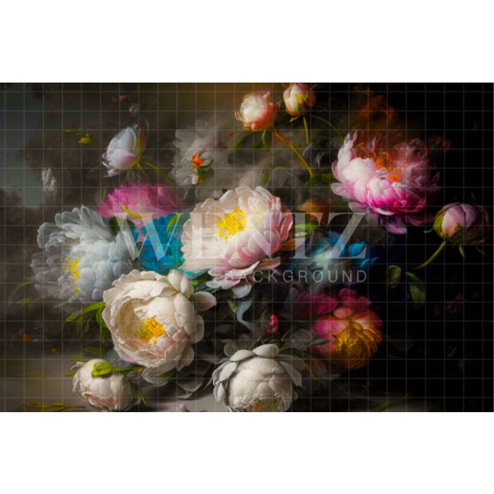 Fundo Fotográfico em Tecido Floral Fine Art / Backdrop 2907