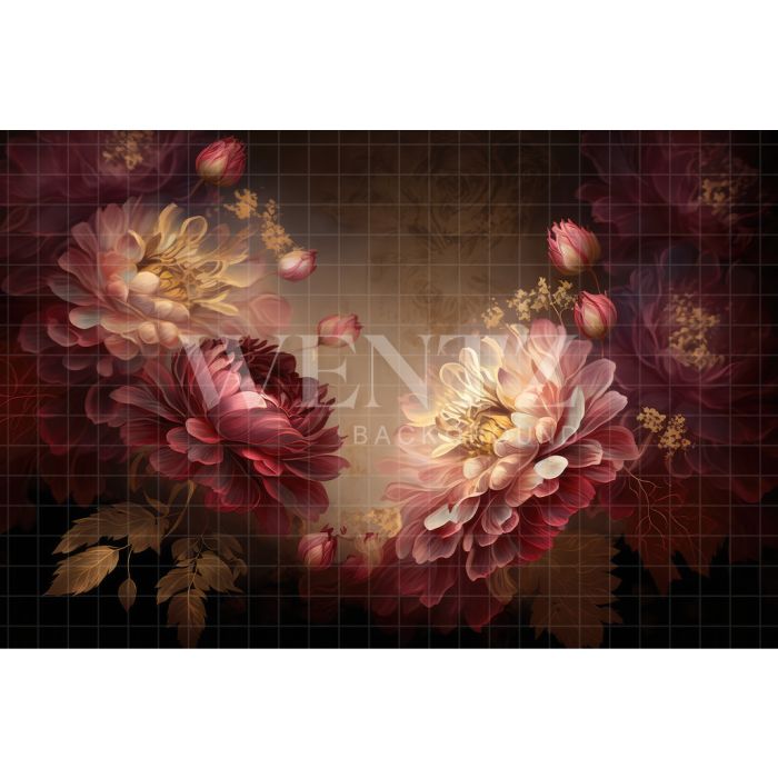 Fundo Fotográfico em Tecido Floral Fine Art / Backdrop 3010