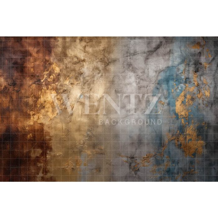 Fundo Fotográfico em Tecido Textura Azul e Dourado / Backdrop 3287
