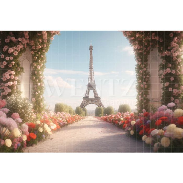 Fundo Fotográfico em Tecido Primavera em Paris / Backdrop 3623