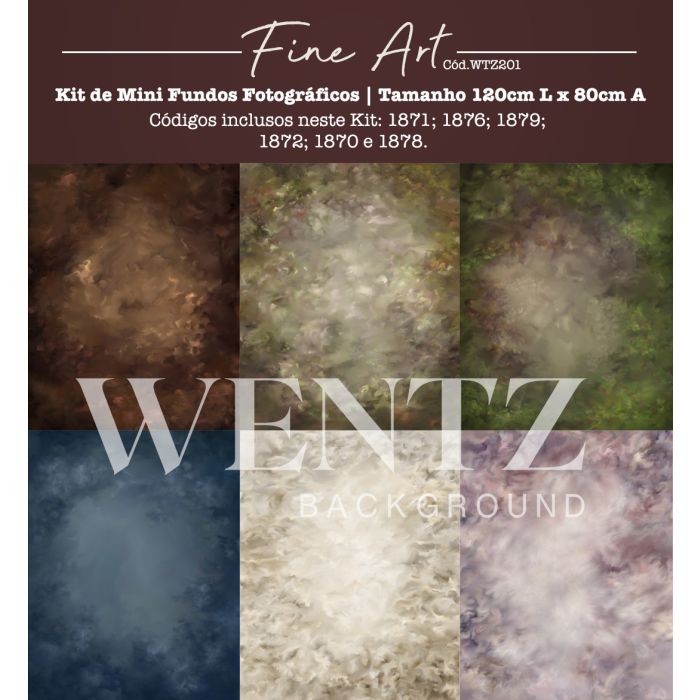Kit Mini Fundos Fotográficos Textura Fine Art Wentz | WTZ201