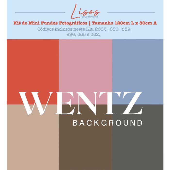 Kit Mini Fundos Fotográficos Lisos Wentz | WTZ207