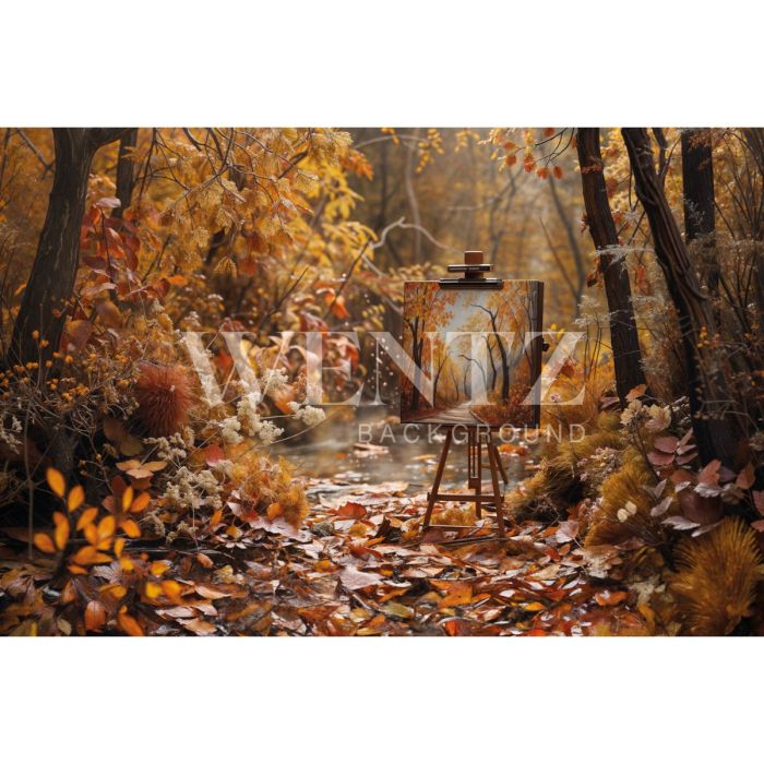 Fundo Fotográfico em Tecido Floresta de Outono 2024 / Backdrop 5930
