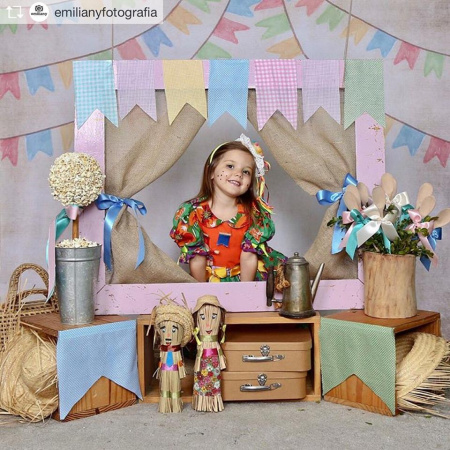 Fundo Fotográfico em Tecido Festa Junina / Backdrop 1537