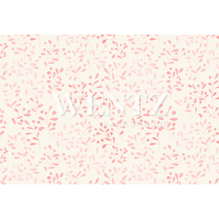 Fundo Fotográfico em Tecido Folhas Coral / Backdrop 1686