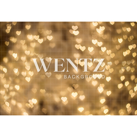 Fundo Fotográfico em Tecido Corações Dourados / Backdrop 1769