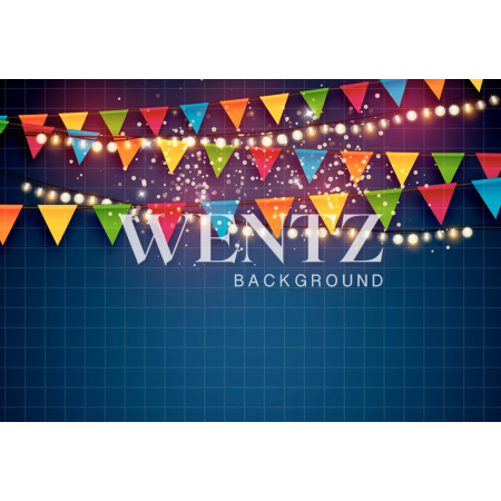 Fundo Fotográfico em Tecido Festa Junina Bandeiras / Backdrop 1813