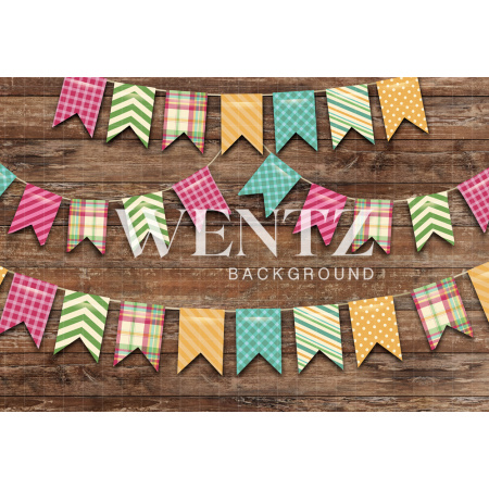 Fundo Fotográfico em Tecido Festa Junina Bandeiras / Backdrop 1816