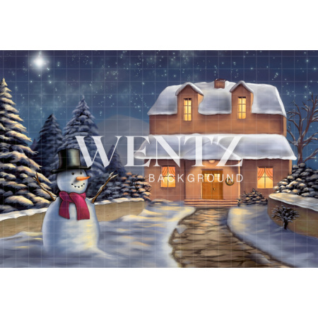 Fundo Fotográfico Tecido Casa de Natal / Backdrop 1935