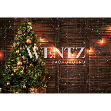 Fundo Fotográfico em Tecido Pinheiro e Luzes de Natal / Backdrop 2140