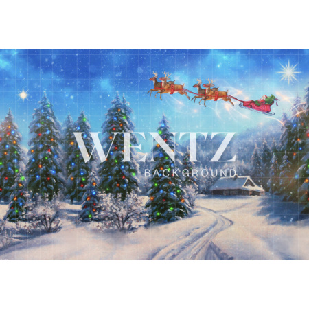 Fundo Fotográfico em Tecido Pinheiros de Natal / Backdrop 2166