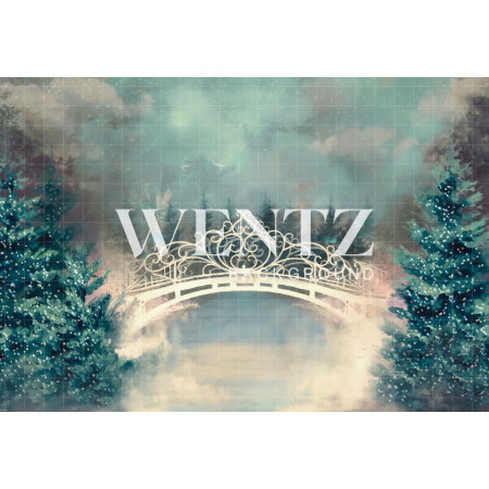 Fundo Fotográfico em Tecido Ponte com Pinheiros / Backdrop 2178