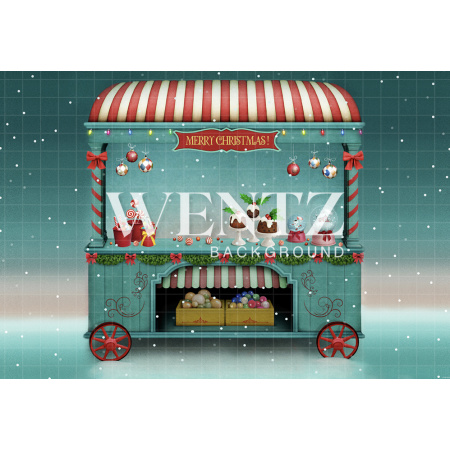 Fundo Fotográfico em Tecido Lojinha de Doces de Natal / Backdrop 2181