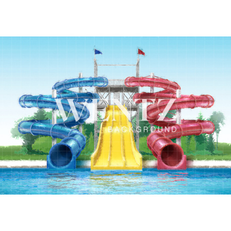 Fundo Fotográfico em Tecido Verão Piscina / Backdrop 2210