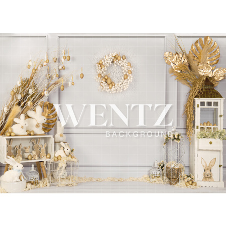 Fundo Fotográfico em Tecido Páscoa Dourada / Backdrop 2214