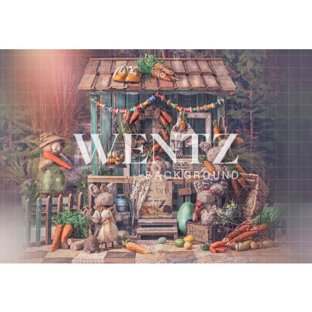 Fundo Fotográfico em Tecido Casa de Páscoa / Backdrop 2414