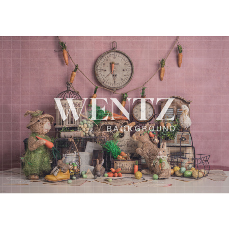 Fundo Fotográfico em Tecido Páscoa Vintage / Backdrop 2417