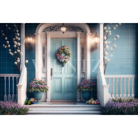 Fundo Fotográfico em Tecido Fachada Casa de Páscoa / Backdrop 2576