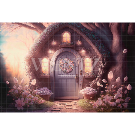 Fundo Fotográfico em Tecido Cabana na Floresta / Backdrop 2579