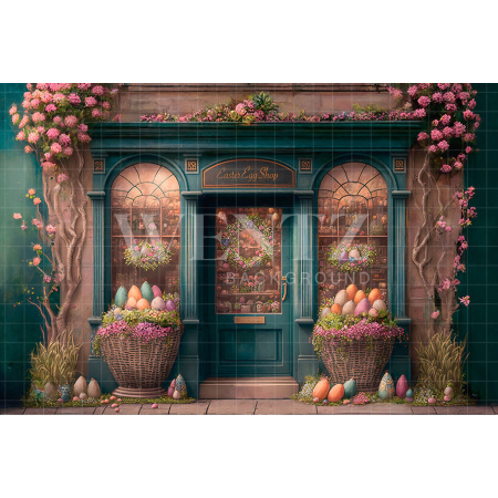 Fundo Fotográfico em Tecido Loja de Ovos de Páscoa / Backdrop 2586