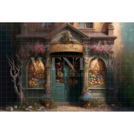 Fundo Fotográfico em Tecido Loja de Ovos de Páscoa / Backdrop 2594