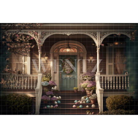 Fundo Fotográfico em Tecido Varanda de Páscoa / Backdrop 2599