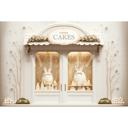 Fundo Fotográfico em Tecido Loja de Bolos de Páscoa / Backdrop 2600