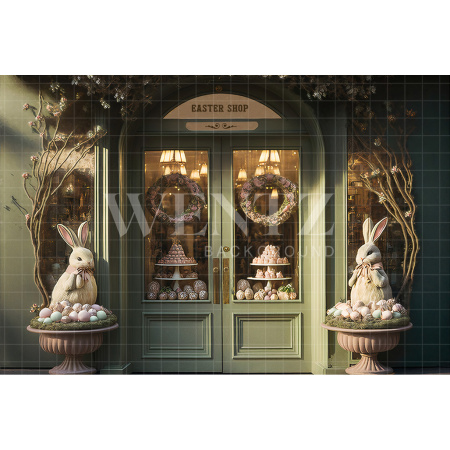 Fundo Fotográfico em Tecido Loja de Páscoa / Backdrop 2607