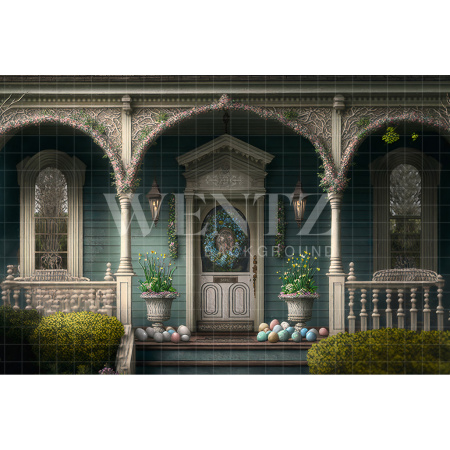 Fundo Fotográfico em Tecido Varanda de Páscoa / Backdrop 2610