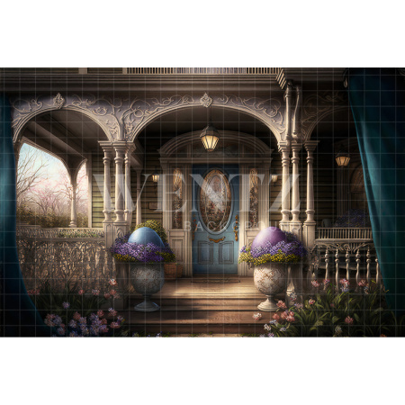 Fundo Fotográfico em Tecido Fachada Florida / Backdrop 2611