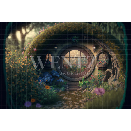 Fundo Fotográfico em Tecido Cabana na Floresta / Backdrop 2614